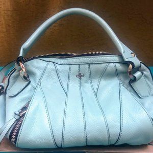 OrYANY Aquamarine Leather Satchel/Tote